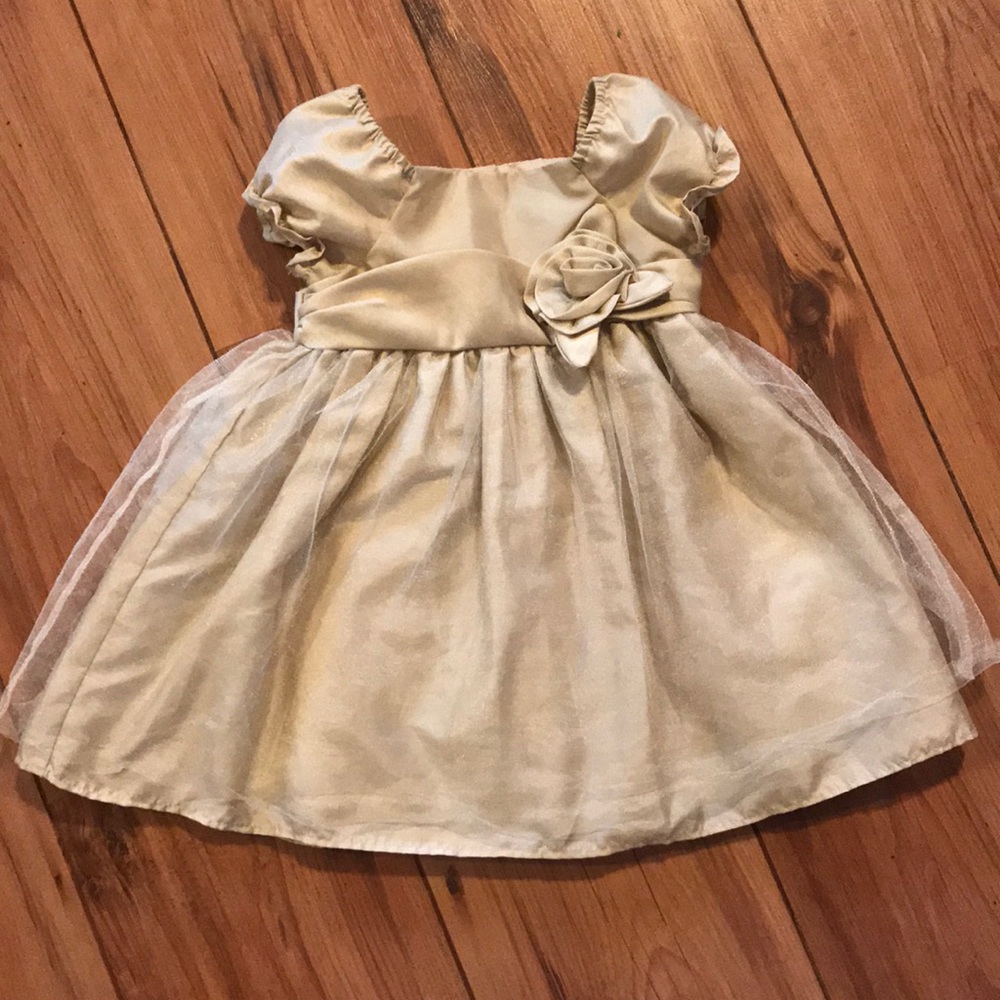 Gold shimmer dress
